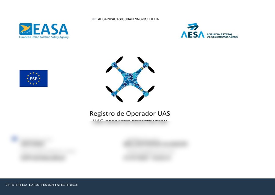 Registro de operador UAS